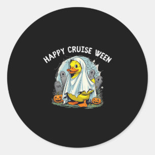 Gelukkige Cruise Ween Kwak Of Behandel Cruise Eend Ronde Sticker
