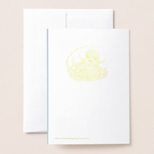 Gelukkige Cute Octopus Kawaii Zeeleven Illustratie Folie Kaarten