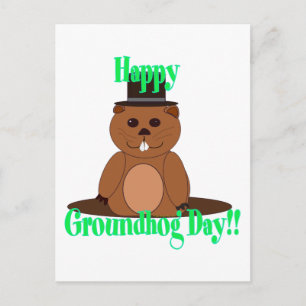 Gelukkige Dag Groundhog! Briefkaart