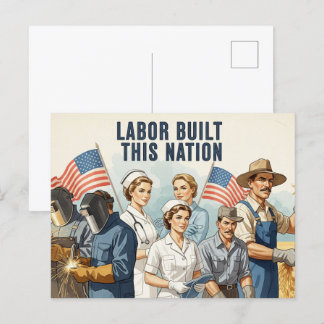 Gelukkige Dag van de Arbeid Ansichtkaart Briefkaart