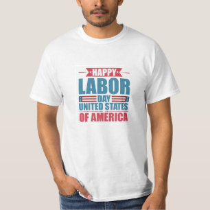 Gelukkige Dag van de Arbeid USA T-shirt