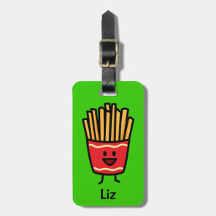 Gelukkige de aardappel frites gebraden ongezonde bagagelabel