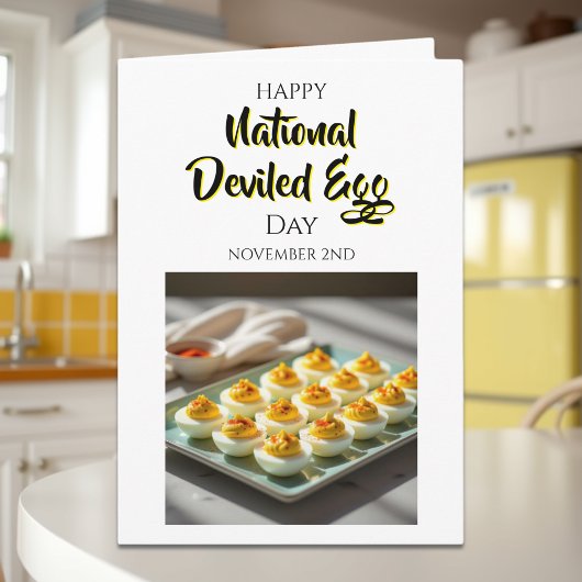 Gelukkige Deviled Egg Dag | 2 november Kaart