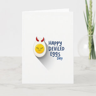 Gelukkige Deviled Eggs Dag Kaart