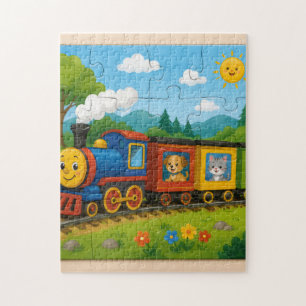 Gelukkige Dieren Trein Puzzel Avontuur
