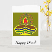 Gelukkige Diwali Kaart (Gele Bloem)