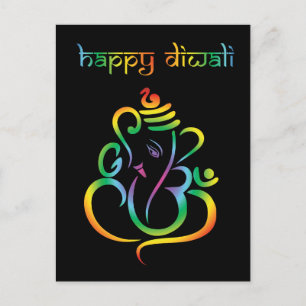 🕉☸, Gelukkige Diwali met Heer Ganesh Briefkaart