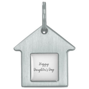 Gelukkige dochters dag si.ple minimaal voeg naam t huisdieren naamplaatje