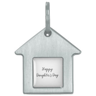 Gelukkige dochters dag si.ple minimaal voeg naam t huisdieren naamplaatje