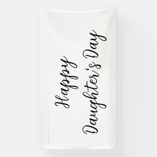 Gelukkige dochters dag si.ple minimaal voeg naam t spandoek (Verticaal)