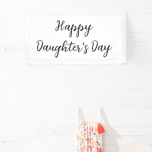 Gelukkige dochters dag si.ple minimaal voeg naam t spandoek (Insitu)