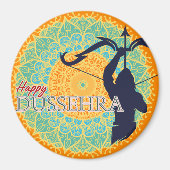 Gelukkige Dussehra Lord Ram met Bow & Arrow Chakra Magneet (Voorkant)