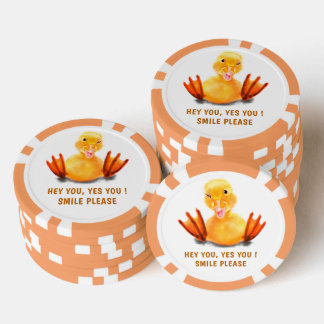 Gelukkige Eend Grappige Pokerfiches - Aangepaste T Poker Chips