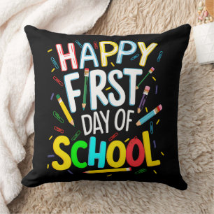 Gelukkige eerste dag terug naar school kussen