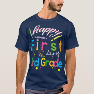 Gelukkige eerste dag van 3e klas studenten eerste t-shirt