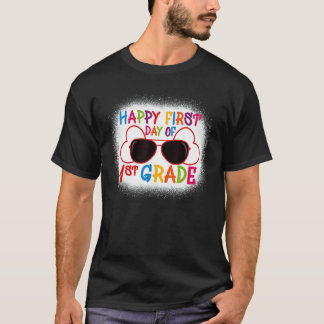 Gelukkige Eerste Dag Van De 1e Klas Hart Zonnebril T-shirt