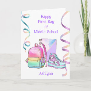 Gelukkige eerste dag van de middelbare school kaart