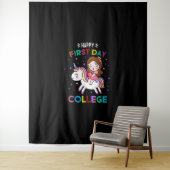 Gelukkige eerste dag van de universiteit Eenhoorn  Wandkleed (In situ)