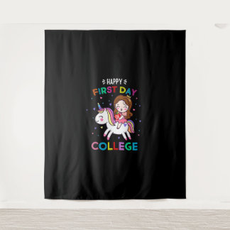 Gelukkige eerste dag van de universiteit Eenhoorn  Wandkleed