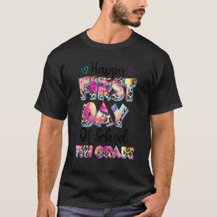 Gelukkige eerste dag van school 7e klas stropdas D T-shirt