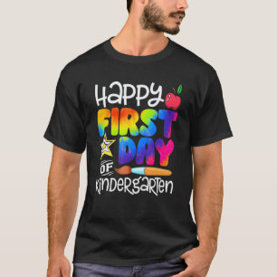 Gelukkige eerste kleuterdag Verf voor leraar T-shirt