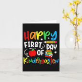 Gelukkige eerste kleuterklassedag Terug naar schoo Kaart (Gele Bloem)