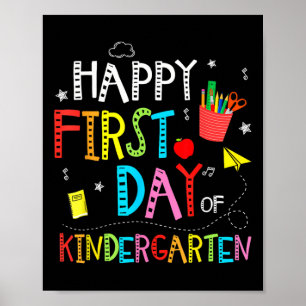 Gelukkige eerste kleuterklassedag Terug naar schoo Poster