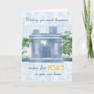 Gelukkige Eerste Pascha in Nieuw Huis Kaart