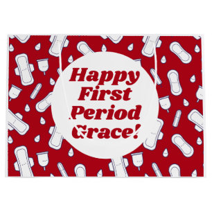 Gelukkige eerste periode Party Donkerrood Tampon P Groot Cadeauzakje
