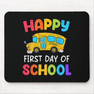 Gelukkige eerste schooldag Buschauffeur Terug naar Muismat