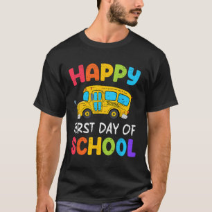 Gelukkige eerste schooldag Buschauffeur Terug naar T-shirt