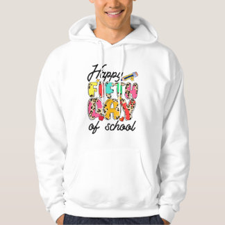 Gelukkige eerste schooldag eerste klas regenboog hoodie