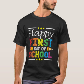 Gelukkige eerste schooldag Kinder leerling terug n T-shirt