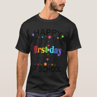 Gelukkige eerste schooldag Kinderen Schattige lera T-shirt