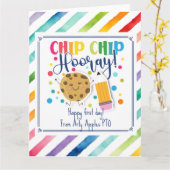 Gelukkige eerste schooldag koekje kaart (Gele Bloem)