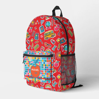 Gelukkige eerste schooldag Monogram Persoonlijk Bedrukte Rugzak
