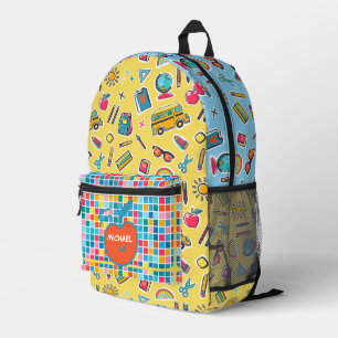 Gelukkige eerste schooldag Monogram Persoonlijk Bedrukte Rugzak