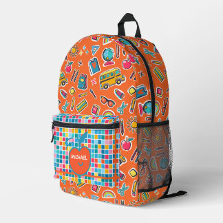 Gelukkige eerste schooldag Monogram Persoonlijk Bedrukte Rugzak
