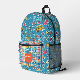 Gelukkige eerste schooldag Monogram Persoonlijk Bedrukte Rugzak