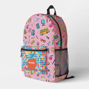 Gelukkige eerste schooldag Monogram Persoonlijk Bedrukte Rugzak