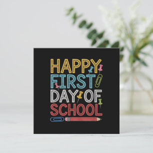 Gelukkige eerste schooldag Terug naar school  Bedankkaart