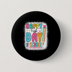 Gelukkige eerste schooldag Terug naar school jonge Ronde Button 5,7 Cm