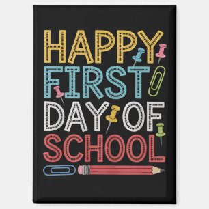 Gelukkige eerste schooldag Terug naar school Magneet