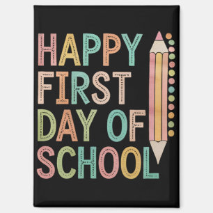 Gelukkige eerste schooldag Terug naar school Magneet
