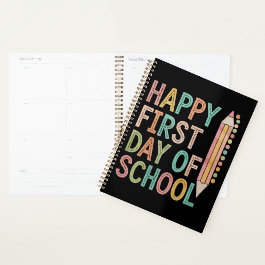 Gelukkige eerste schooldag Terug naar school Planner (Display)