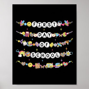 Gelukkige eerste schooldag Vriendschapsarmbanden T Poster