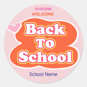 Gelukkige eerste schooldag WELKOM Ronde Sticker
