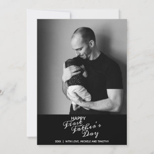 Gelukkige eerste Vaderdag Elegante typografie Foto
