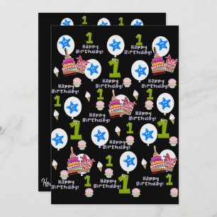 Gelukkige Eerste Verjaardag Uitnodiging Eerste Ver