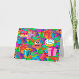 gelukkige emoji van het verjaardagsachterschip kaart